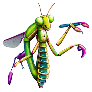 Praying Mantis Art Png 06122024 PNG image