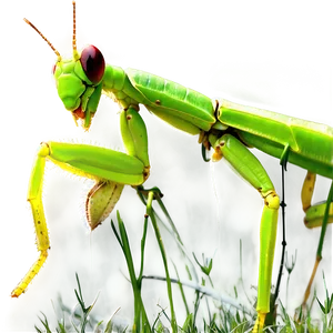 Praying Mantis In Grass Png Ooi34 PNG image