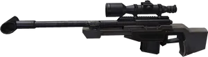 Precision Sniper Rifle Profile PNG image