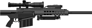 Precision Sniper Rifle Vector PNG image