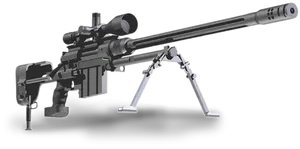 Precision Sniper Rifleon Bipod PNG image