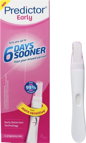 Predictor Early Pregnancy Test Packaging PNG