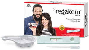 Pregakem Pregnancy Test Kit Advertisement PNG image