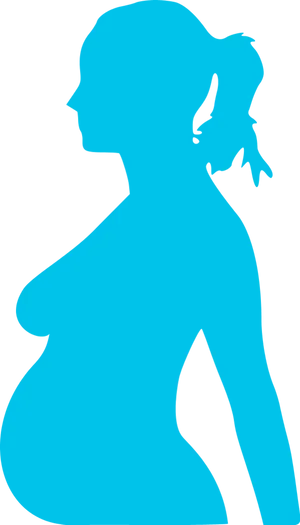 Pregnant Silhouette Profile PNG image