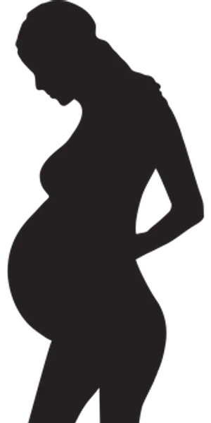 Pregnant Silhouette Profile PNG image