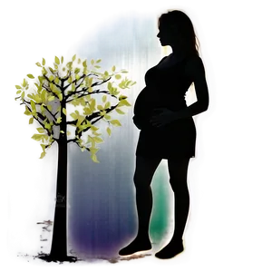 Pregnant Woman Silhouette PNG Iid99