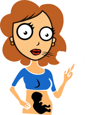 Pregnant Woman Smoking Cartoon PNG image