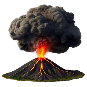 Prehistoric Volcano Landscape Png 05232024 PNG image