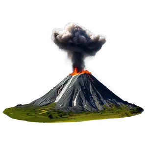 Prehistoric Volcano Landscape Png Yqc PNG image