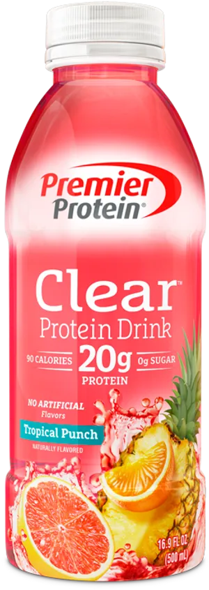 Premier Protein Clear Tropical Punch Drink PNG image