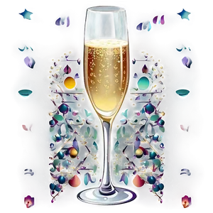 Premium Champagne Flute PNG Les73