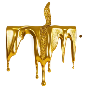 Premium Gold Glitter Drip PNG Vyq15 PNG