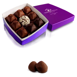 Premium Truffle Chocolate Box Png 06212024 PNG image