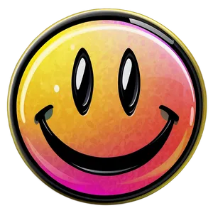 Preppy Smiley Face For Stickers Png 06202024 PNG image