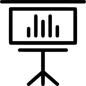 Presentation Chart Board Icon PNG image