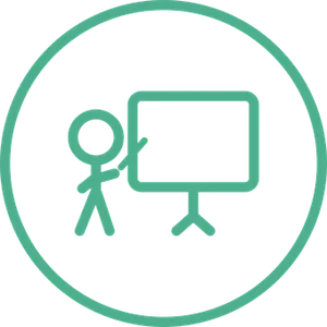 Presentation Icon Teal Background