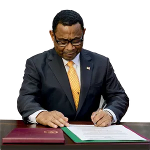 President Signing Document Png 06132024 PNG image