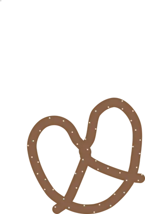 Pretzel Iconon Blue Background PNG