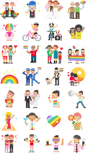Pride Celebration Illustrations PNG