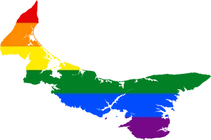 Pride Colored Mapof Ontario PNG image