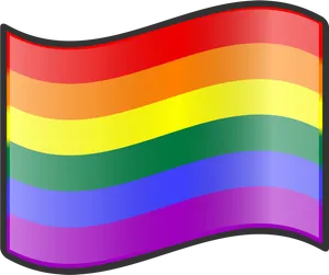 Pride Flag Waving PNG image