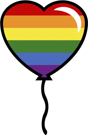 Pride Heart Balloon Graphic PNG image