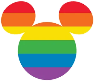 Pride Mickey Mouse Icon PNG image