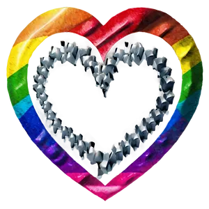 Pride Rainbow Heart Png 06252024 PNG image