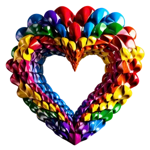Pride Rainbow Heart PNG 96