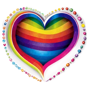 Pride Rainbow Heart PNG Cpy20 PNG