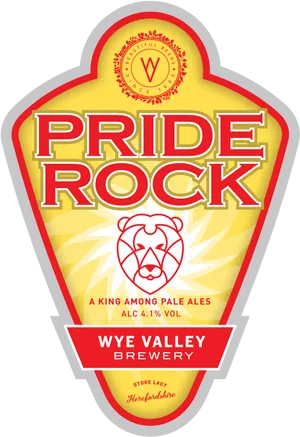 Pride Rock Beer Label PNG image