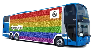 Pride Themed Bus Wrap PNG image