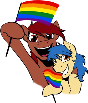 Prideful Ponies Celebration PNG