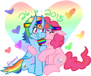 Prideful Ponies Embrace2015 PNG