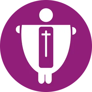 Priest Icon Purple Background PNG image