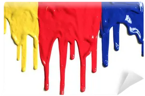 Primary Color Paint Drips PNG image