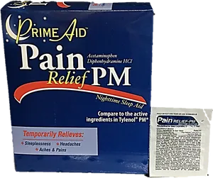 Prime Aid Pain Relief P M Box