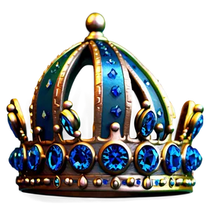 Prince Crown With Crystals PNG 06282024
