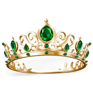Prince Crown With Emeralds PNG Pvh