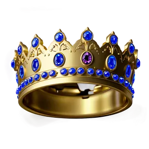 Prince Crown With Sapphires PNG 06282024