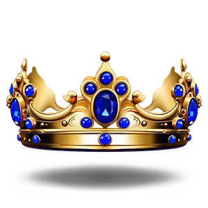 Prince Crown With Sapphires PNG 15