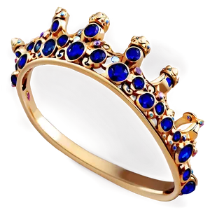 Prince Crown With Sapphires PNG Lli18