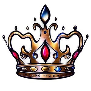Princess Crown Tattoo Design Png 3 PNG image