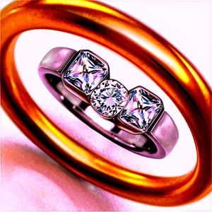 Princess Cut Rings PNG 06122024 PNG