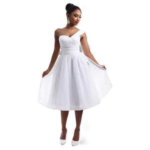 Princess Cut White Dress PNG 06212024 PNG