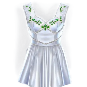Princess Cut White Dress PNG Eun