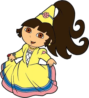 Princess Dora Cartoon Character PNG image