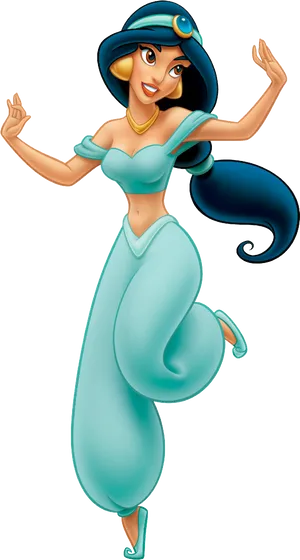 Princess Jasmine Animated Character Pose PNG image