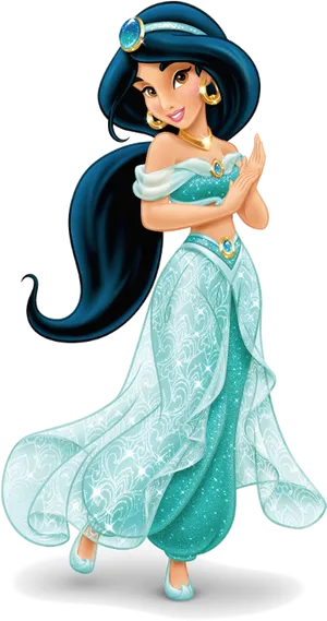 Princess Jasmine Animated Character Pose PNG image