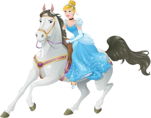 Princess_on_ Horseback PNG image